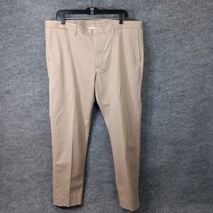 Proper Cloth Non Iron Dress Slacks Stretch Chino Pants Sand Formal Business Pant